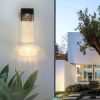 Outdoor Waterproof Transparent LED Crystal Wall Sconces. Supports Multiple Types of Light Bulbs -12W Bulb Included for Each Lamp (2 pack)