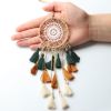 1pc Mini Bohemian Style Tricolor Dream Catcher - for Car Interior, Wall, and Window Decor