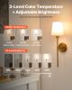 Set of 2 Battery Operated, Rechargeable Wall Sconces. 4000mAh  with Remote Control, 3 color temperatures and 10 brightness levels. Timer
