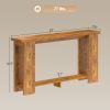 63" Narrow Entryway Farmhouse Console with Thickened Tabletop