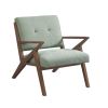 INK+IVY Rocket Lounge Light Green And Solid Wood Frame Accent Chair