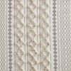 1 Panel Cotton Printed Curtain Panel with Chenille Stripe and Lining