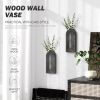 Set of 2 Black Rustic and Charming Pine Wood Wall  Hanging Planters. House Plants or Artificial Plants.