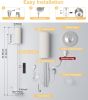 Silver LED Dimmable Standing Floor Lamp  with Foot Switch, Remote and Custom Color Temperature