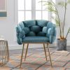 Blue Luxury Velvet Single Accent Chair