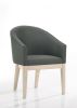 Set of 2 23" Gray Neroli Barrel Accent Chairs