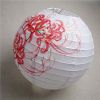 Ivory and Orange Handmade Paper Lantern Chinese Style Traditional Hanging Lampshade