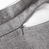 Set of 2 20" x 20" Throw Pillow Covers Gray Linen Trimmed Cushion Covers,