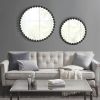 27" Diameter Beaded Round Wall Mirror.