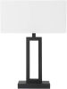 Black Bedside Nightstand Desk Lamp With Ivory Lampshade