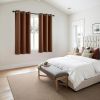 Mocha Brown Blackout Curtains. 63"L, 2 Panels