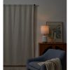 100% Blackout Linen Blend Single Curtain, 50x84, Vanilla Dream