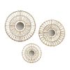 3-piece Set Round Natural Fiber and Mirror