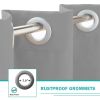 50" x 120" Gray Outdoor Waterproof Grommet Curtains