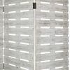 72" White Wood Folding Three Panel Screen Room Divider