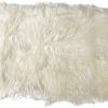 4' X 6' White Genuine Sheepskin Shag Area Rug