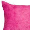 Set of Two 12" X 20" Fuchsia Cowhide Lumbar Throw Pillows