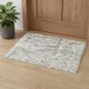 3' X 5' Gray Faux Fur Area Rug