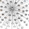 24" Contemporary Silver And Faux Crystal Bling Wall Decor
