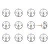 Set of Twelve Black White And Gold Clock Face Ceramic Drawer Pull Knobs