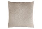 18" X 18" Taupe Velvet Polyester Abstract Zippered Pillow
