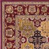 5' X 8' Red Orange And Black Quatrefoil Area Rug