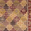 5' X 8' Red Orange And Black Quatrefoil Area Rug