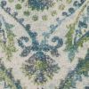 5' X 8' Green Ivory And Teal Medallion Area Rug