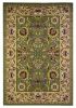 2' X 3' Green Taupe And Ivory Floral Medallion Area Rug