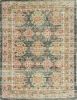 2' X 4' Brick Red Green And Brown Jute Southwestern Hand Woven Distressed Area Rug