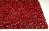 2' X 4' Red Shag Hand Woven Area Rug
