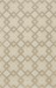 2' X 4' Ivory And Brown Wool Geometric Hand Tufted Area Rug