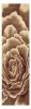 8' Ivory Brown And Red Floral Area Rug