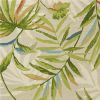 3' X 5' Sand Green And Blue Botanical Leaves Hand Tufted Area Rug