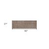 8' Beige And Brown Abstract Hand Woven Runner Rug