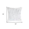 18" White Wool Throw Pillow