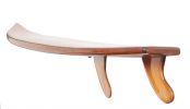 70" Brown Solid Wood Wall Mounted Floating Shelf