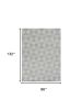 8' X 11' Gray and Light Gray Wool Geometric Hand Tufted Area Rug