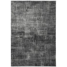 3' X 5' Gray And Dark Gray Abstract Area Rug
