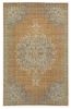 8' X 11' Brown And Gray Wool Medallion Distressed Area Rug