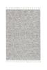 9' X 13' Ivory Grey Machine Woven Geometric Indoor Area Rug