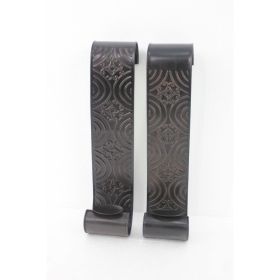 Set of Two Brown Metal Wall Sconce Candle Holders