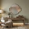 36" X 36" Silver Wood And Mirror Hanging Dimensional Sculpture