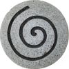 28" X 28" X 2" Gray Round Modern Spiral Wall Art