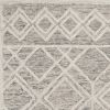 8' X 10' Sand Beige And Ivory Wool Geometric Hand Tufted Area Rug