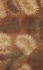 3' X 5' Rust Orange And Green Wool Botanical Leaves Hand Tufted Area Rug