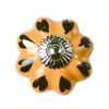 Set of Eight Yellow And Green Novelty Knob Ceramic Drawer Pull Knobs