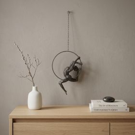Athletic Man Hanging Ring Sculpture