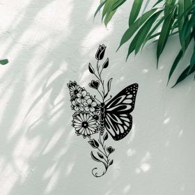 Vintage Handcrafted Iron Sunflower Metal Wall Sculpture (Option: Wrought iron decoration)