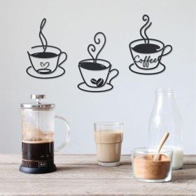 Retro Farmhouse and Industrial Kitchen Vintage Metal Tin Coffee Sign Wall Art (Option: Wrought iron decoration)